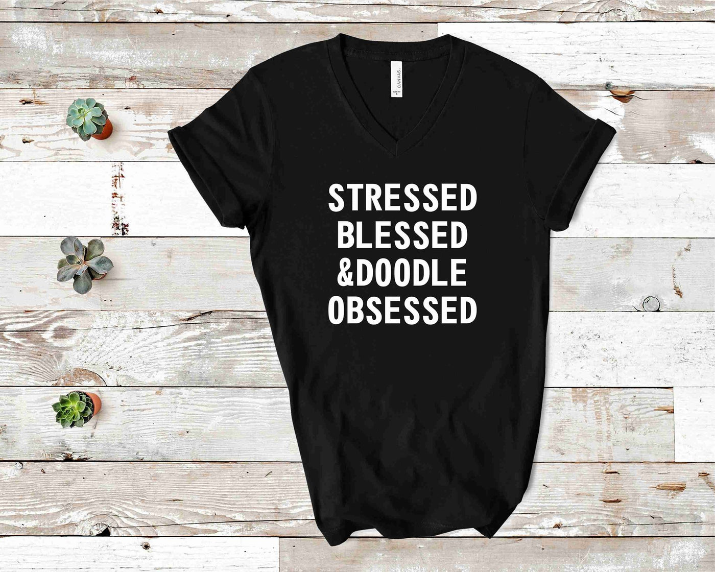 Graphic T-shirt-  Stressed Blessed Doodle Obsessed